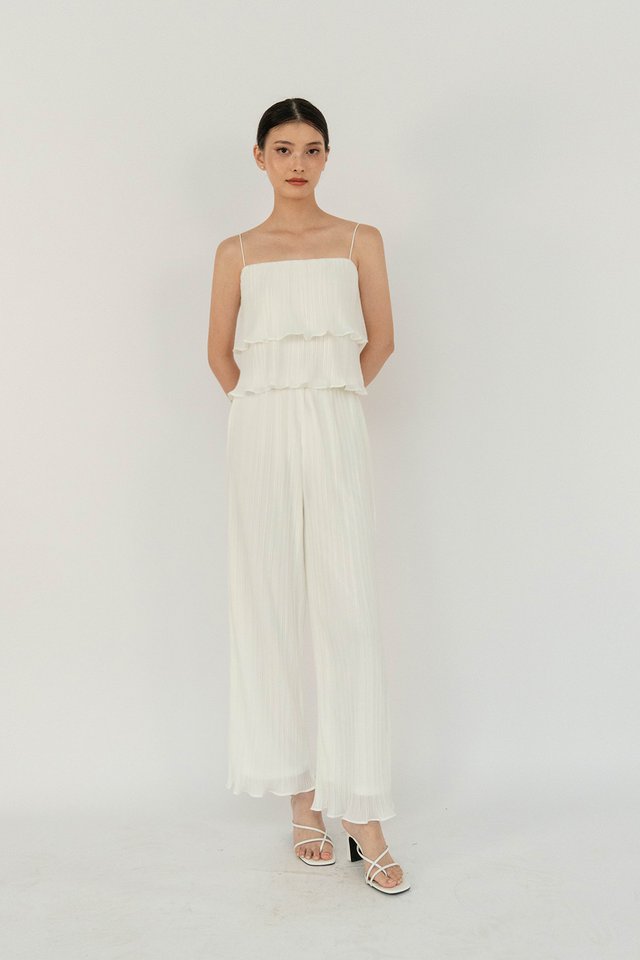 KAYE PLEATED PANTS (PETITE) WHITE