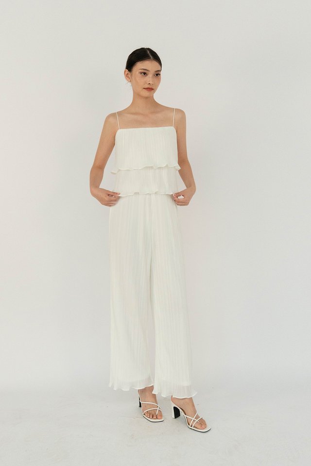 KAYE PLEATED PANTS (REGULAR) WHITE