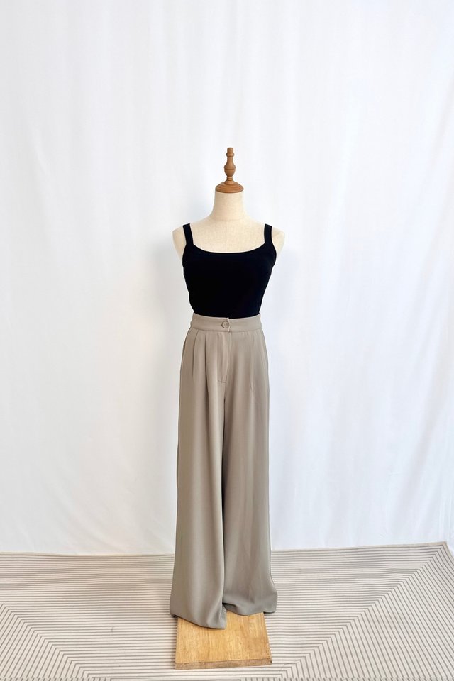 AMANDA KNIT CAMISOLE (PADDED) TOP BLACK