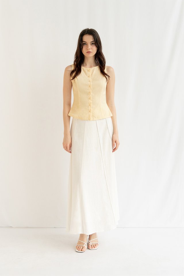 ARDENE SCALLOP TRIM VEST TOP BUTTER