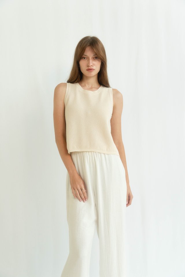 AVERY HOLEY BOX TANK TOP NATURAL