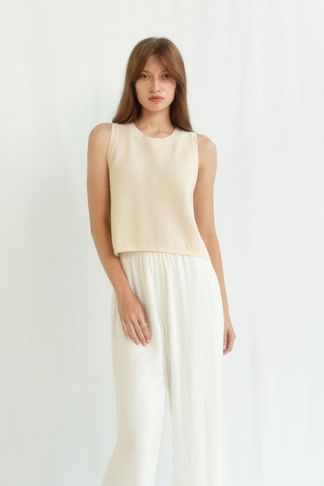 AVERY TEXTURED TANK TOP NATURAL