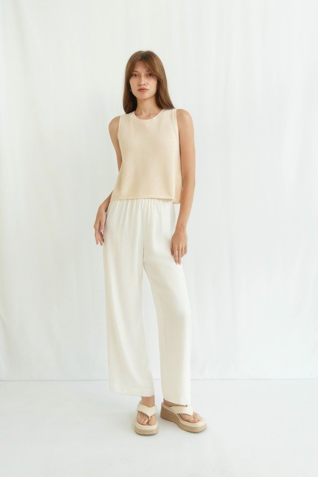 AVERY TEXTURED TANK TOP NATURAL