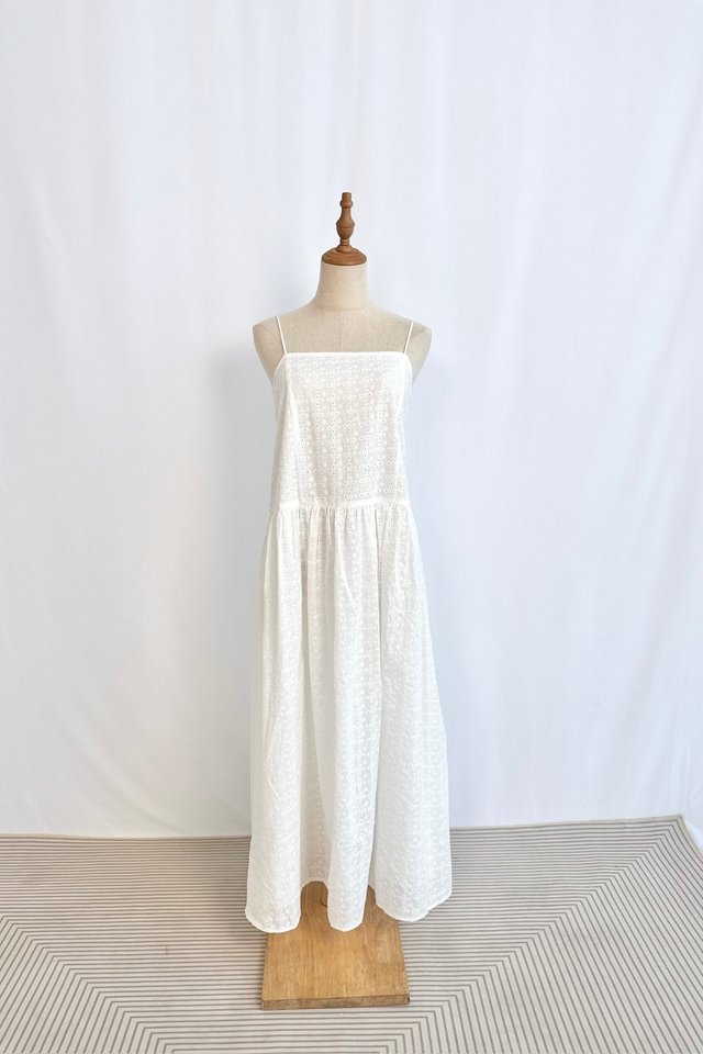 CARISSA EYELET DRESS WHITE