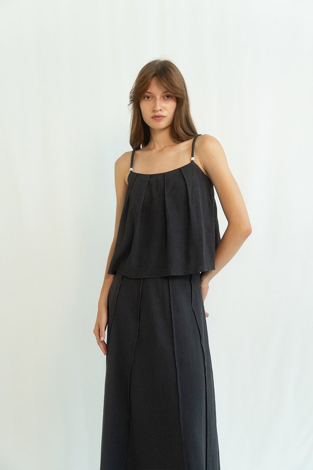 COLETTE BRAIDED CAMISOLE TOP MIDNIGHT