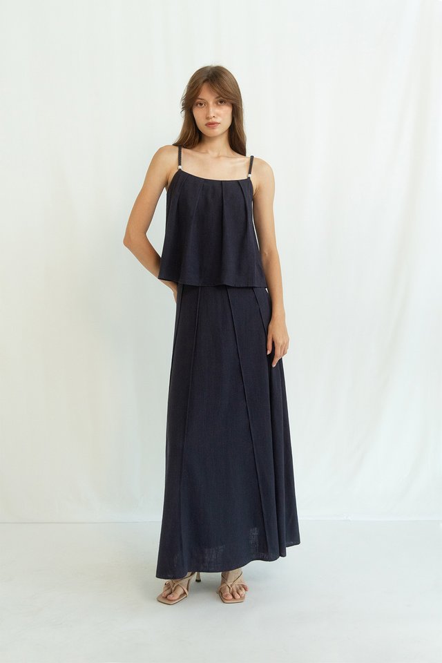 COLETTE BRAIDED CAMISOLE TOP MIDNIGHT