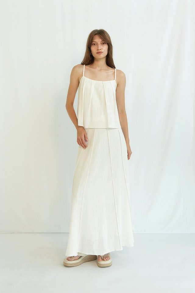 COLETTE BRAIDED CAMISOLE TOP WHITE