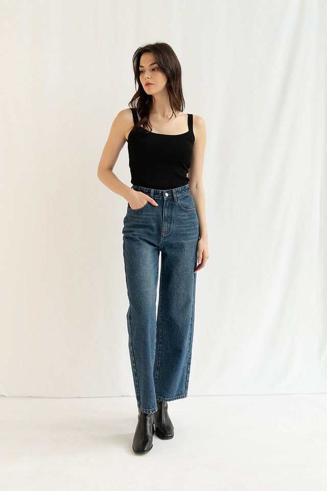 FELIX STRAIGHT LEG DENIM JEANS (REGULAR) DARK WASH