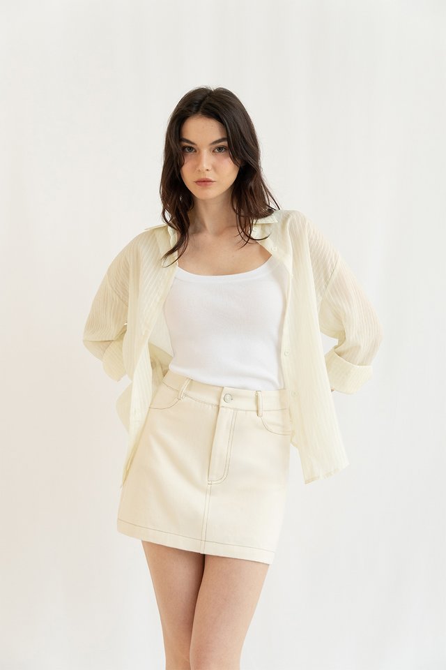 JADA SHEER SHIRT CREAM