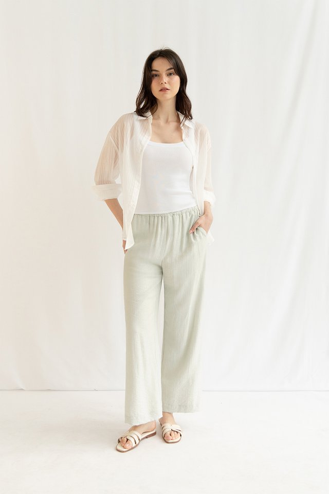 JADA SHEER SHIRT WHITE