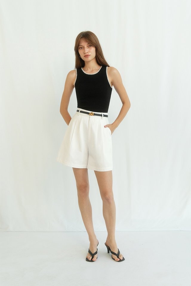 MICAH LONGLINE SHORTS WHITE