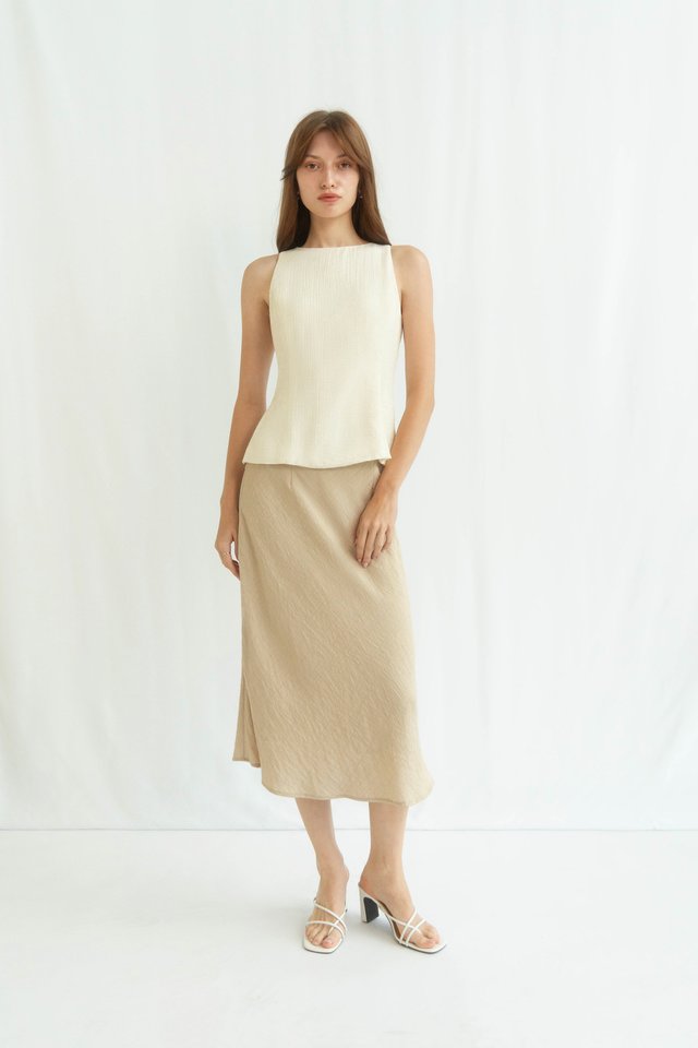 SHONA LINEN SLIP SKIRT SAHARA