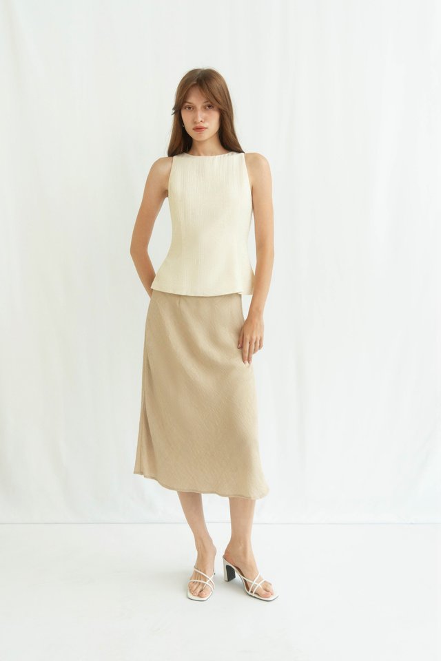 SHONA LINEN SLIP SKIRT SAHARA