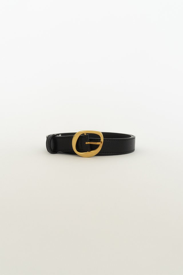GOLD BUCKLE BELT BLACK