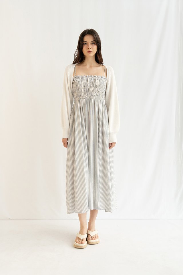 BIANCA KNIT BOLERO TOP WHITE