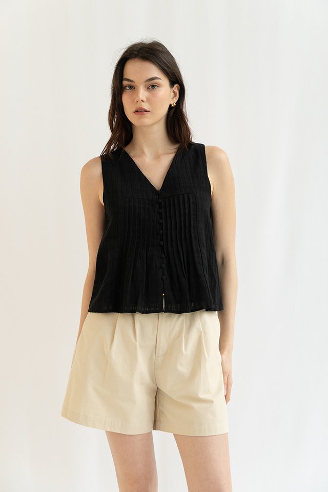 DIANNE PINTUCK TOP BLACK