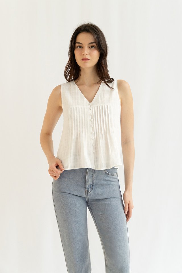 DIANNE PINTUCK TOP WHITE