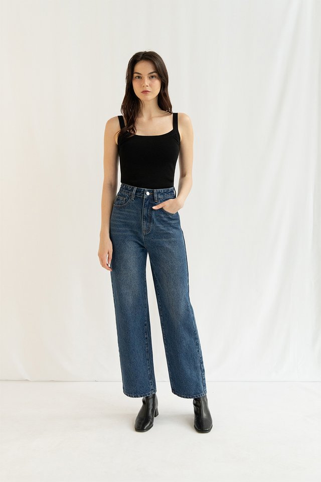 FELIX STRAIGHT LEG DENIM JEANS (REGULAR) DARK WASH