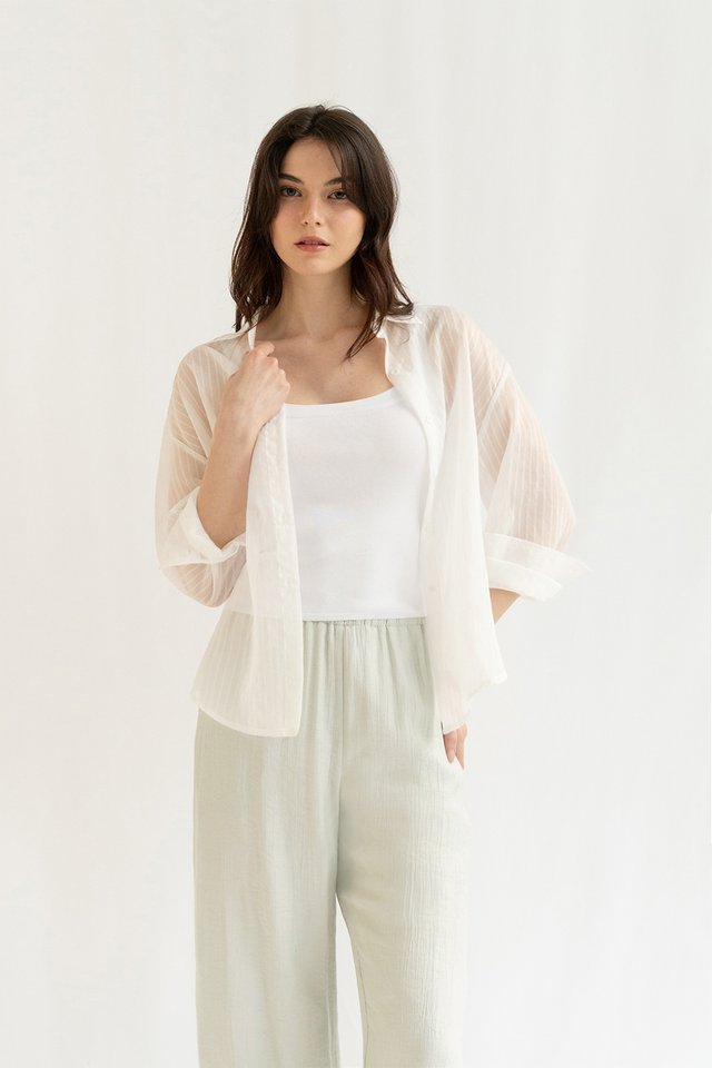 JADA SHEER SHIRT WHITE