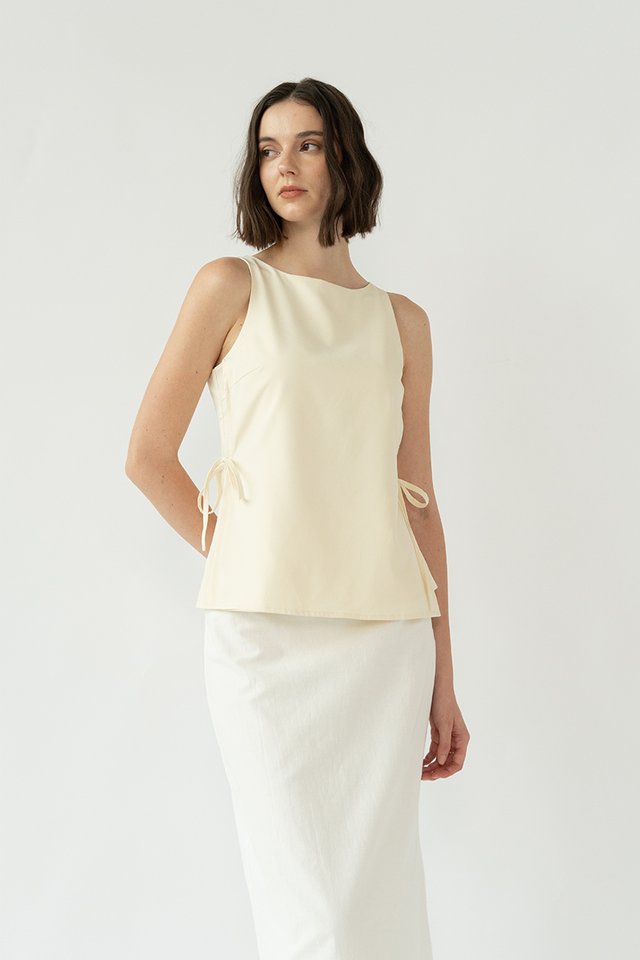 LUMI SIDE TIE TOP CREAM