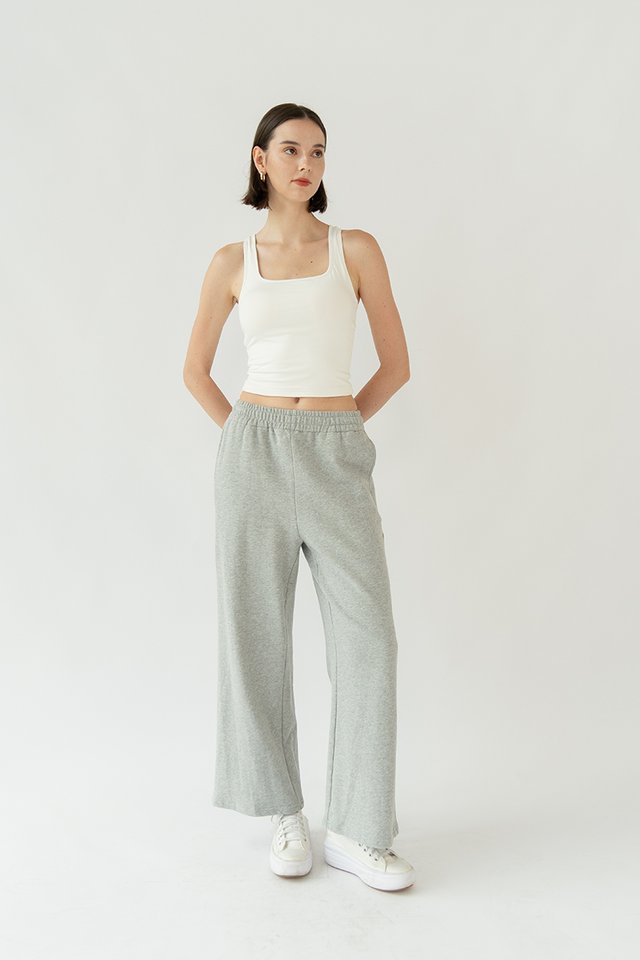 ARLO COTTON DRAWSTRING PANTS HEATHER