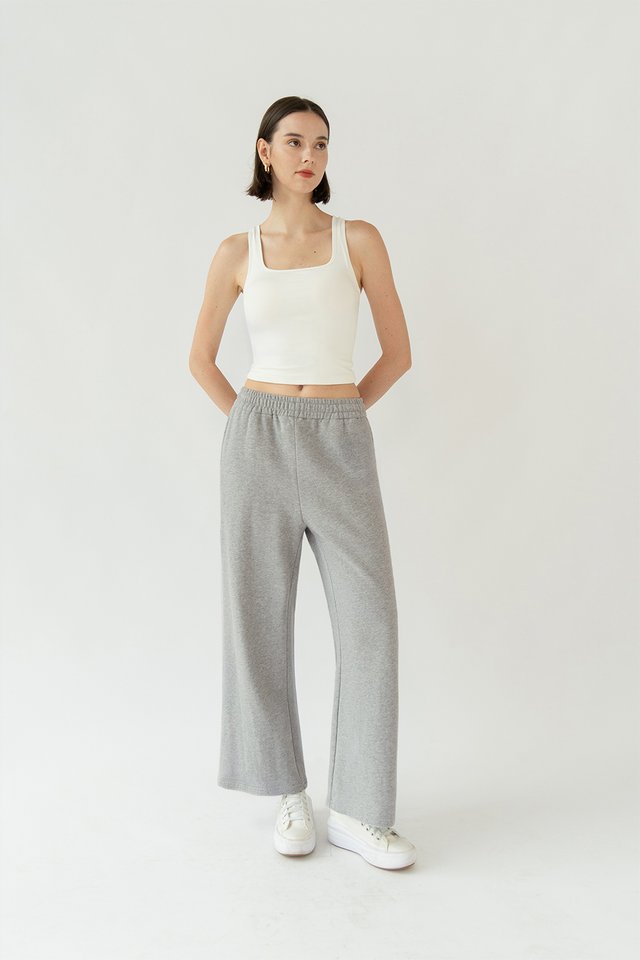 ARLO COTTON DRAWSTRING PANTS HEATHER