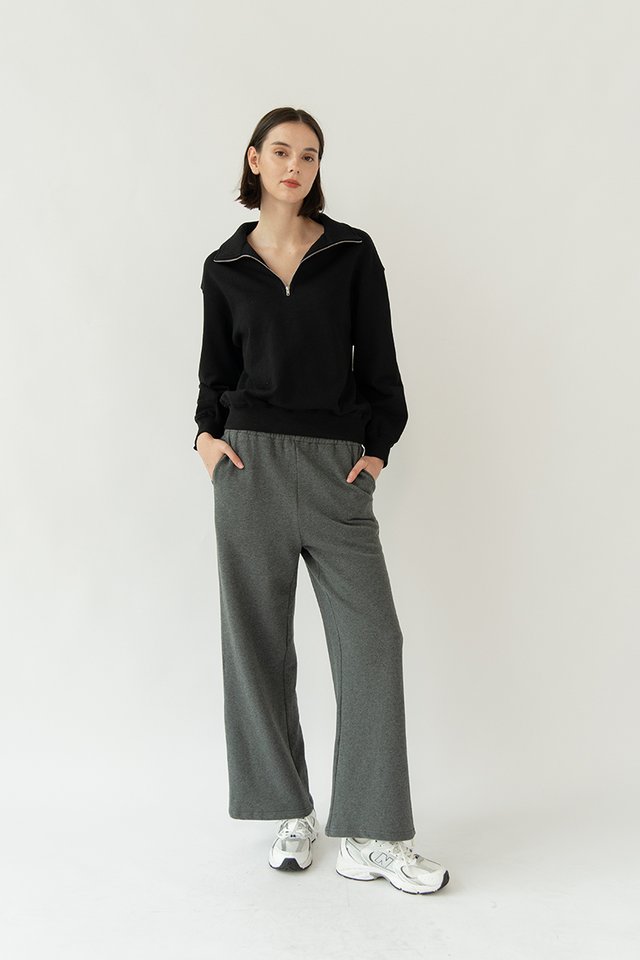 ARLO COTTON DRAWSTRING PANTS SLATE