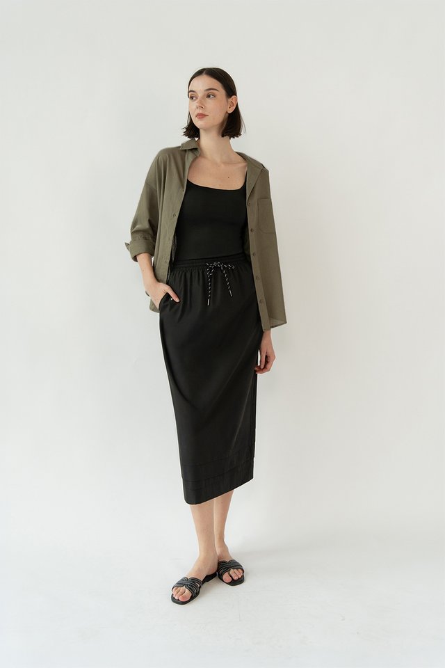 BRIE LINEN OVERSIZED SHIRT HERB