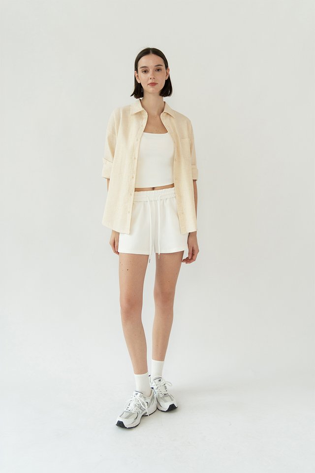 BRIE LINEN OVERSIZED SHIRT SAND