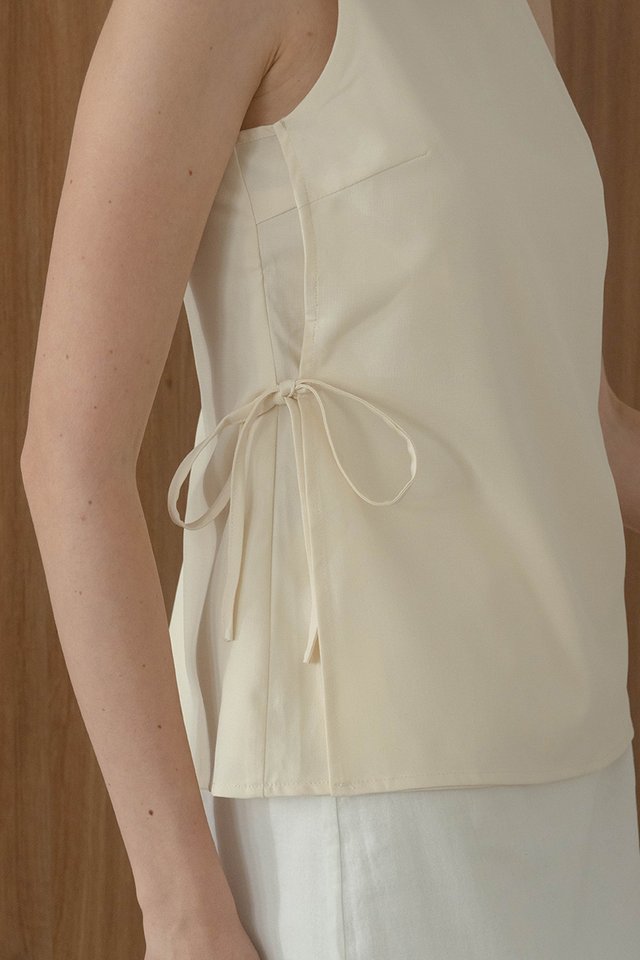 LUMI SIDE TIE TOP CREAM
