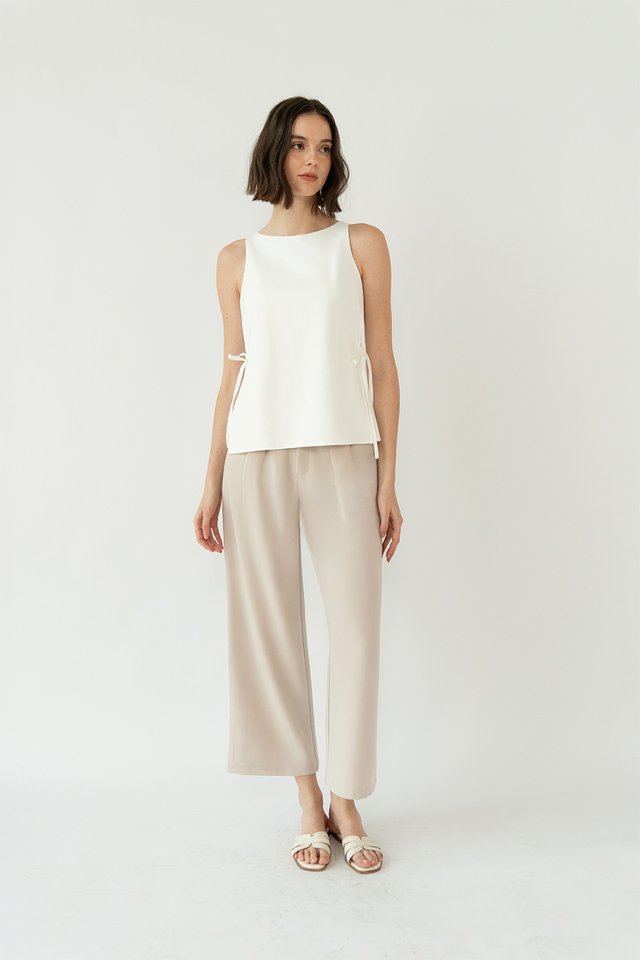 LUMI SIDE TIE TOP WHITE