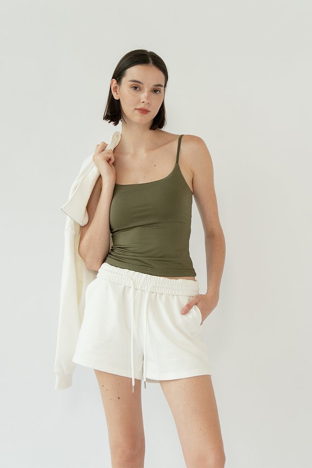 UNA PADDED CAMISOLE TOP ASH