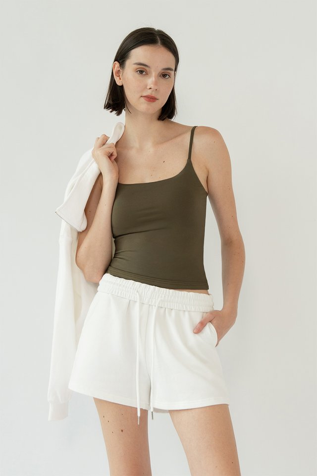 UNA PADDED CAMISOLE TOP ASH