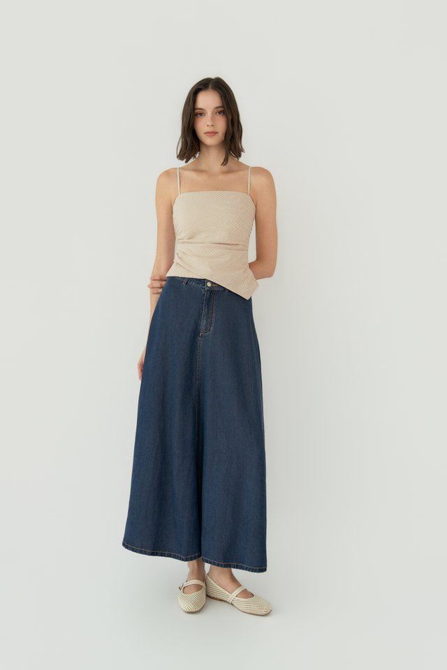 A-LINE DENIM SKIRT DARK WASH