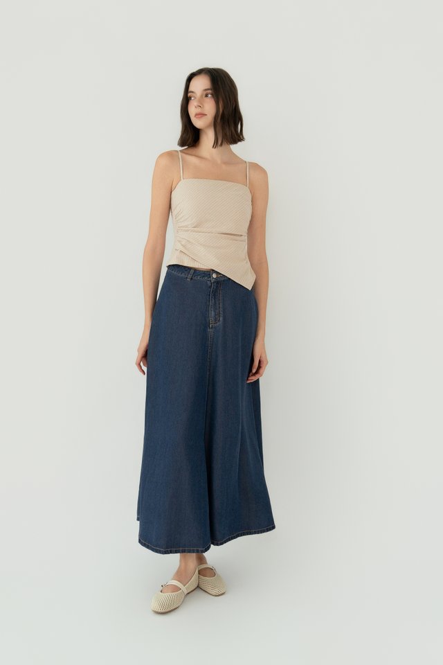 A-LINE DENIM SKIRT DARK WASH