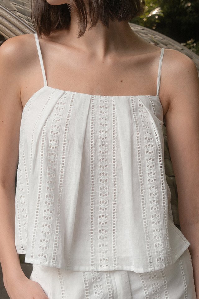 BRODERIE CAMISOLE WHITE
