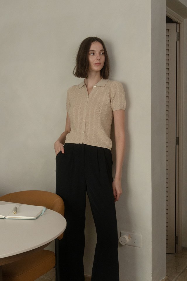 HIGH WAIST TROUSERS BLACK