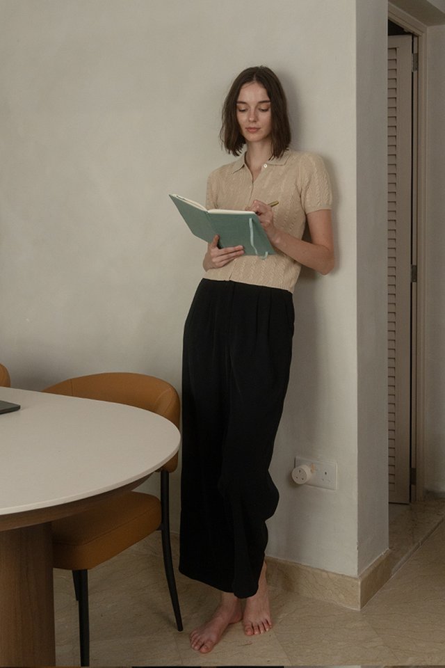 HIGH WAIST TROUSERS BLACK