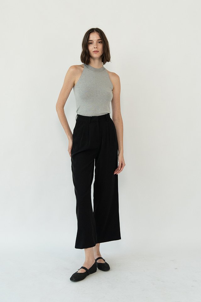 HIGH WAIST TROUSERS BLACK