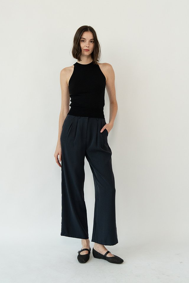 HIGH WAIST TROUSERS MIDNIGHT