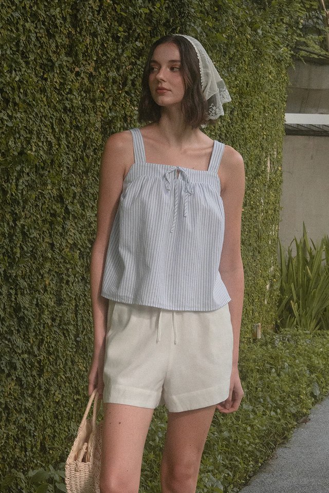 LINEN TENT TOP WHITE STRIPES