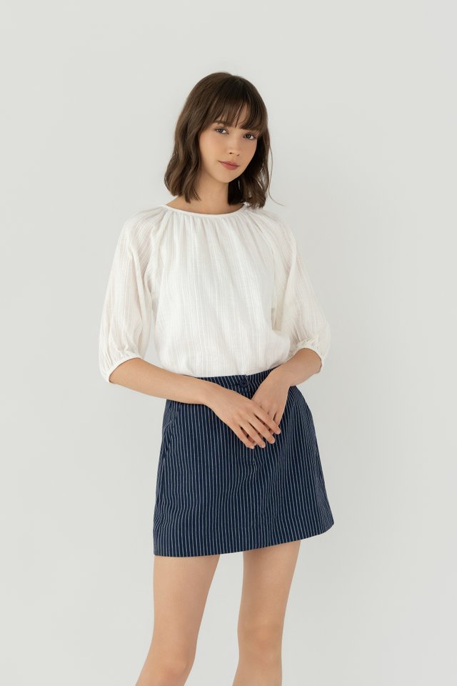 BALLOON SLEEVE SHIRT WHITE