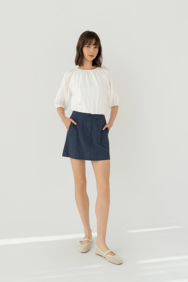 BALLOON SLEEVE SHIRT WHITE