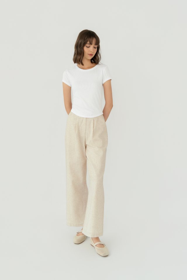 CURVED HEM TEE WHITE