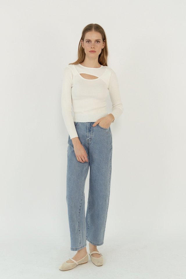 FELIX STRAIGHT LEG DENIM JEANS MIDWASH