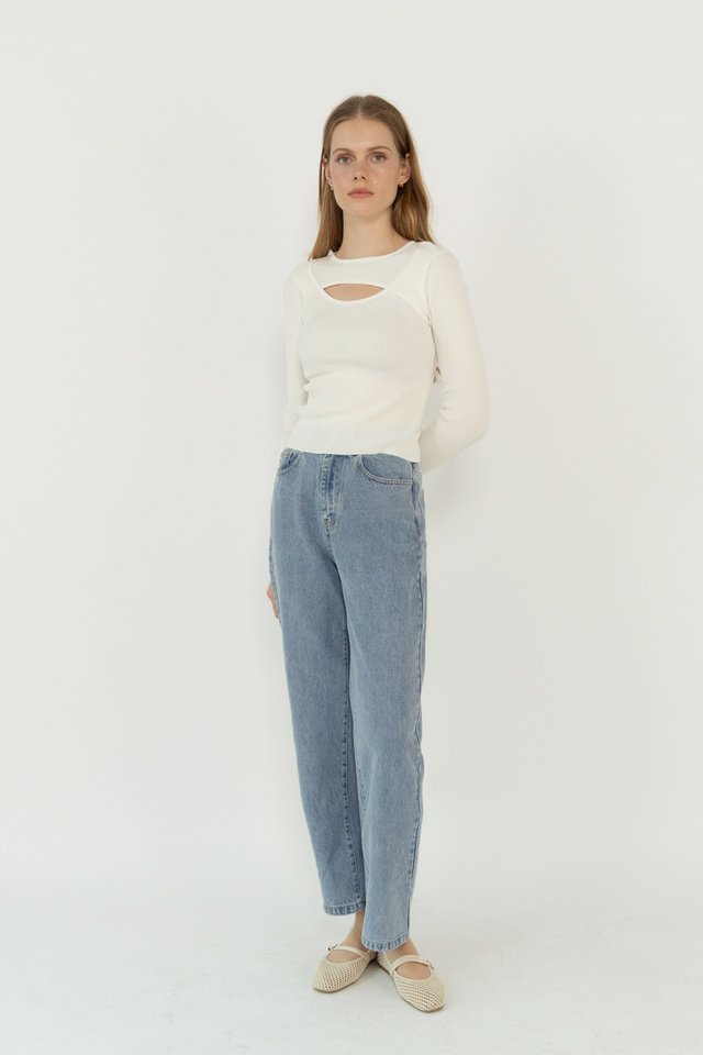 FELIX STRAIGHT LEG DENIM JEANS MIDWASH
