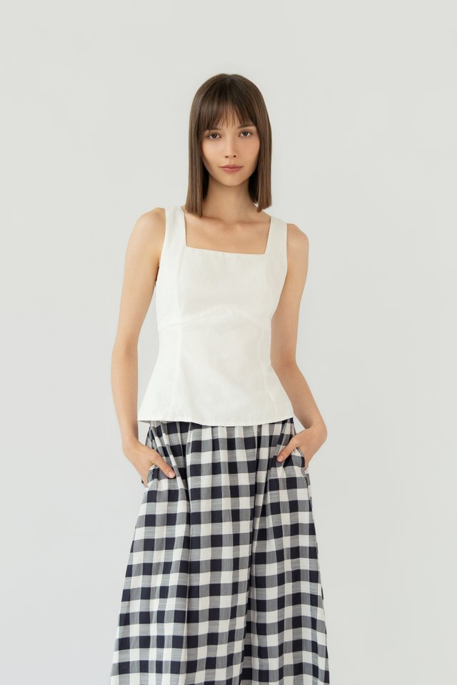 SQUARE NECK VEST WHITE