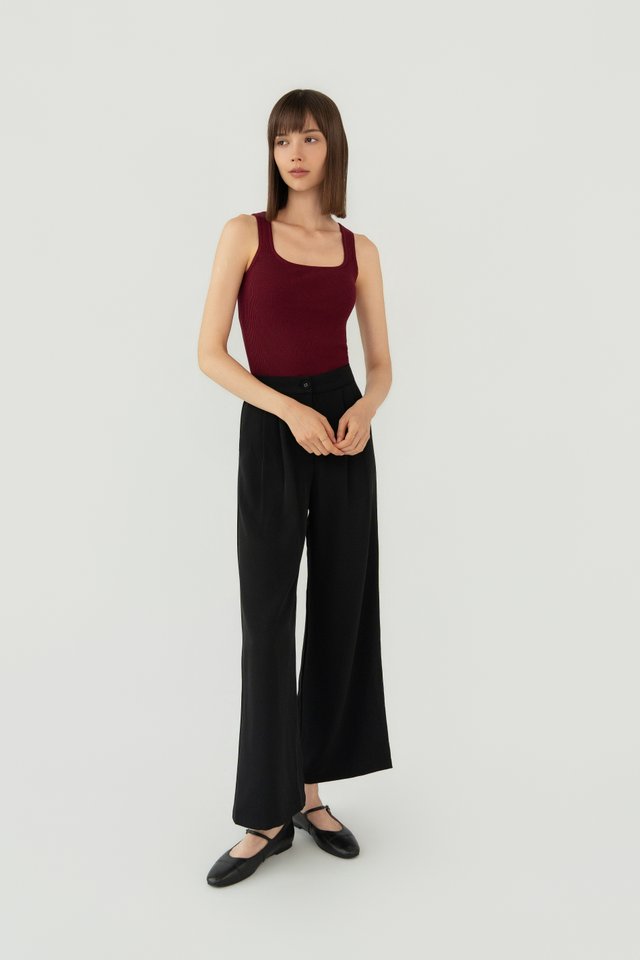WIDE LEG TROUSERS BLACK