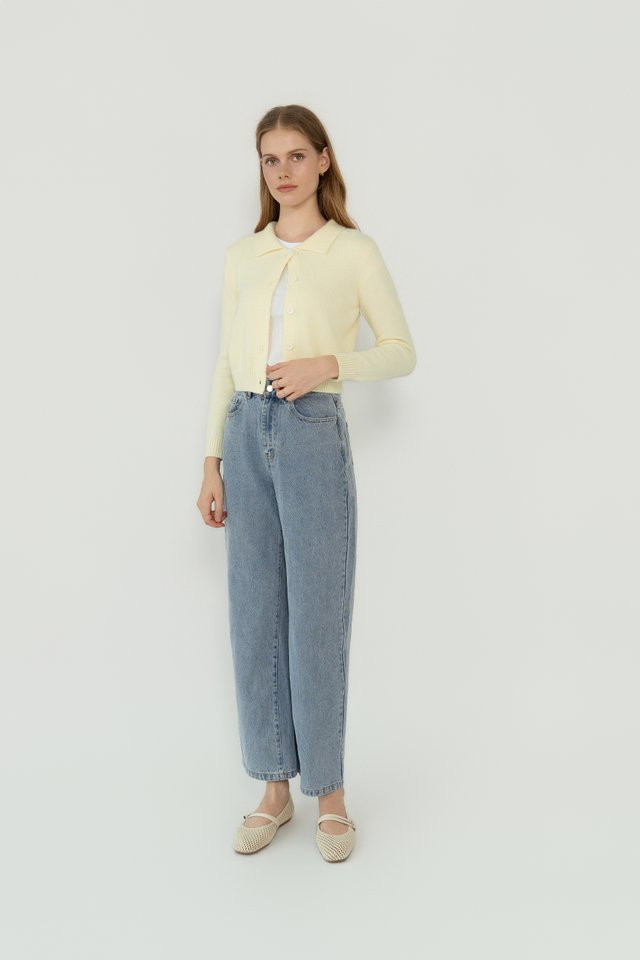 COLLARED CARDIGAN CREAM