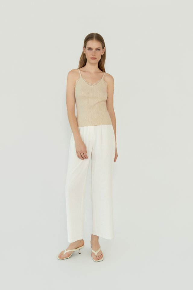LACE CAMISOLE TOP COCONUT
